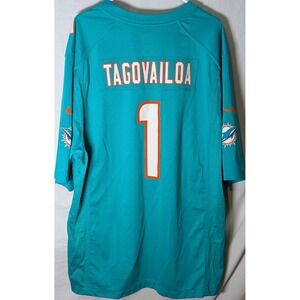 Nike Miami Dolphins Tua Tagovailoa #1 Jersey XXL Aqua NFL On Field